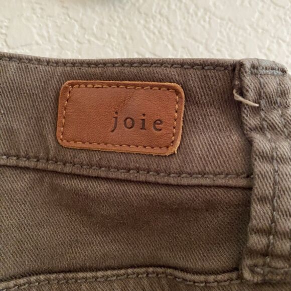 Joie Hazina Studded Skinny Ankle Pants Jeans Womens Size 24 Fatigue Green - Picture 10 of 12